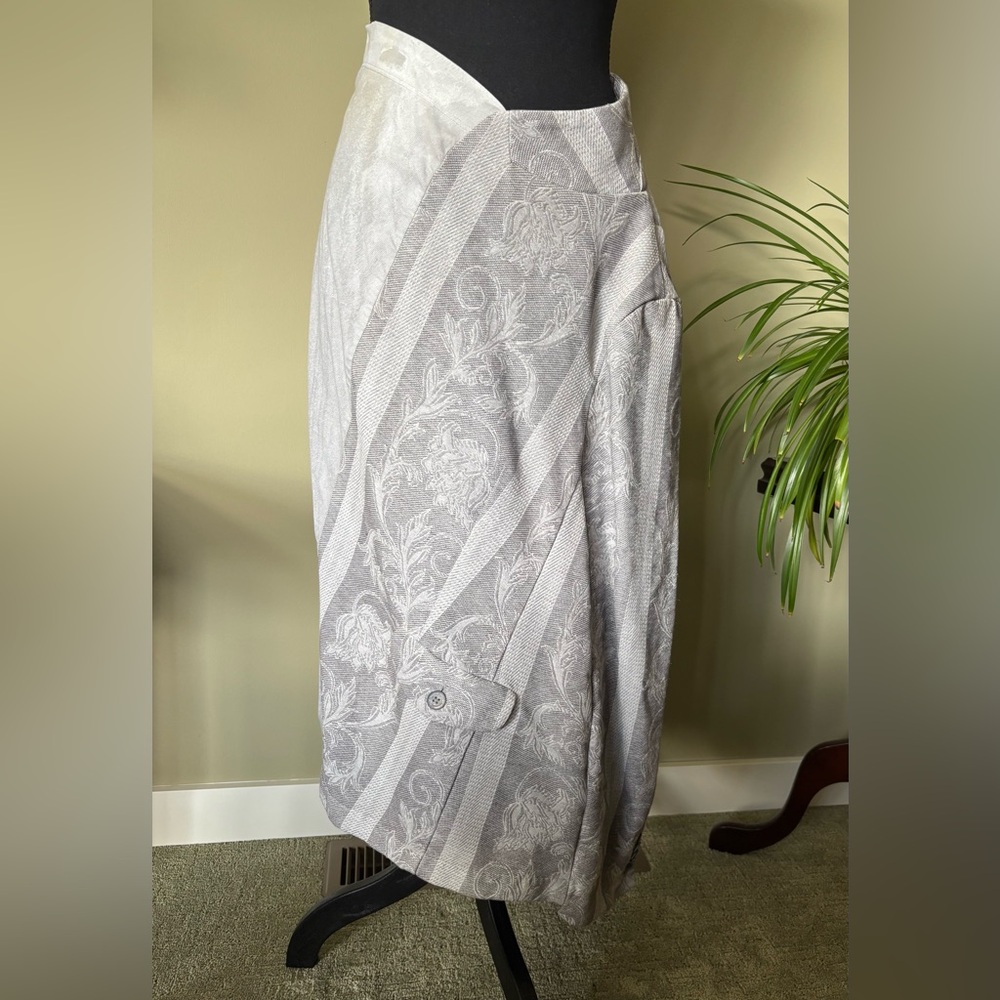 Rundholz Avant Garde  Gray Jaquard Patterned Skirt